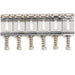 musiclily ultra 10 8mm hardened steel vintage style saddles for strat style electric guitar bridge mx3043 6p, chrome