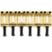 musiclily ultra 10 8mm hardened steel vintage style saddles for strat style electric guitar bridge mx3043 6p, gold