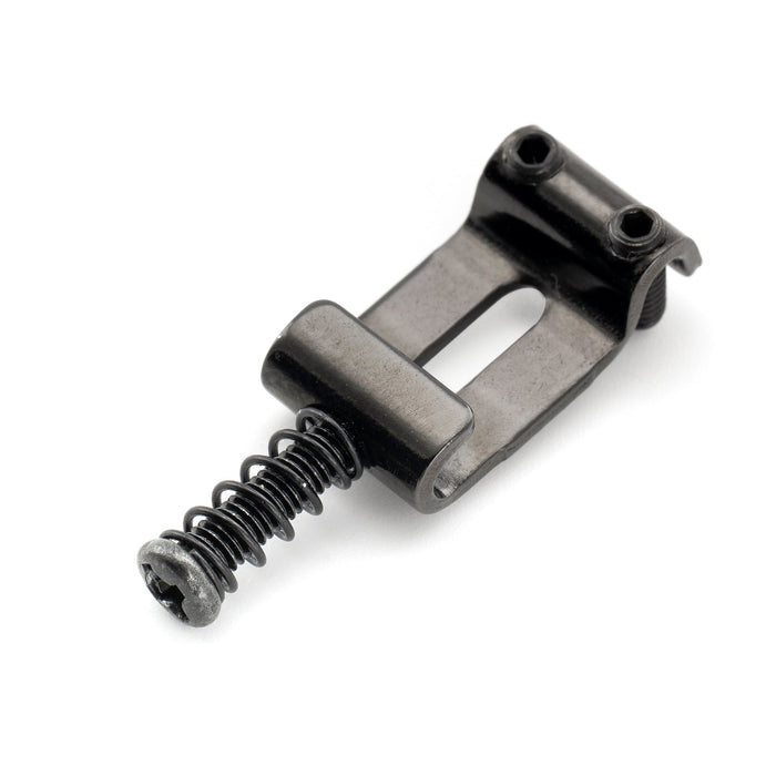 Musiclily Ultra Selletas Vintage Dobladas de Acero Endurecido de 11.2mm para Puente de Guitarra Eléctrica Tipo Strat, Negro (Juego de 6)
