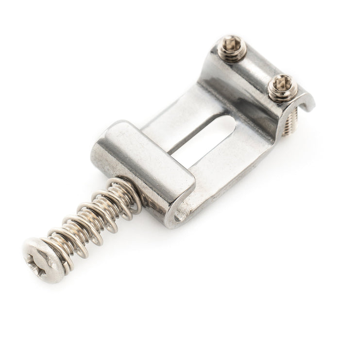 Musiclily Ultra 11.2mmピッチ 硬化鋼 ヴィンテージ プレスサドル Stratストラトエレキギターブリッジ用 ブラック(6個セット)