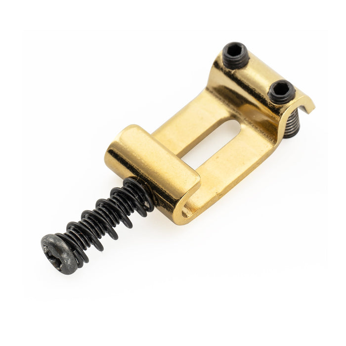 Musiclily Ultra 11.2mmピッチ 硬化鋼 ヴィンテージ プレスサドル Stratストラトエレキギターブリッジ用 ブラック(6個セット)