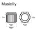 Dimensions of musiclily ultra solid brass 6mm to 10mm vintage to modern sized hex guitar tuner conversion bushings tuning pegs adapter ferrules mx3073 6p
