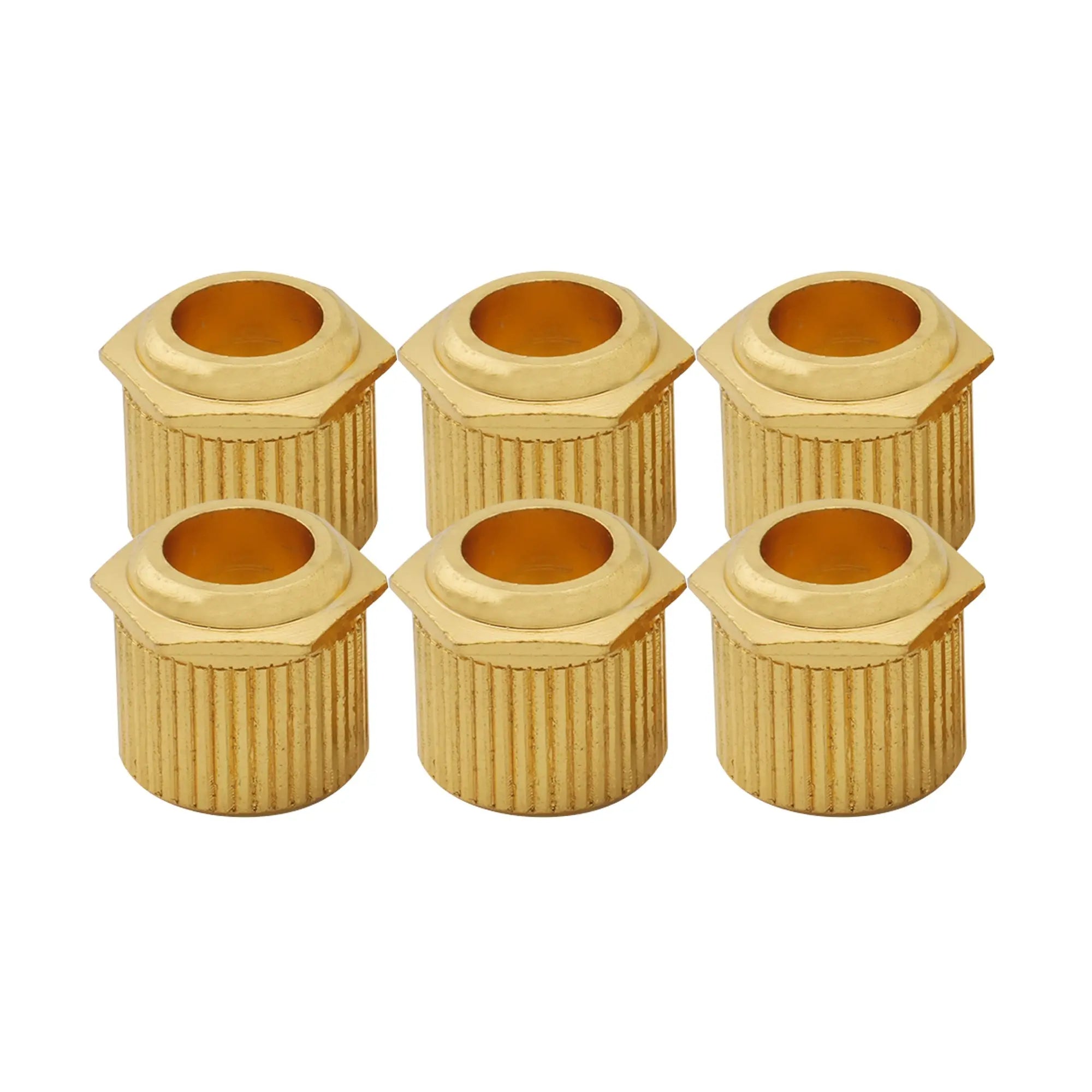 musiclily ultra solid brass 6mm to 10mm vintage to modern sized hex guitar tuner conversion bushings tuning pegs adapter ferrules mx3073 6p