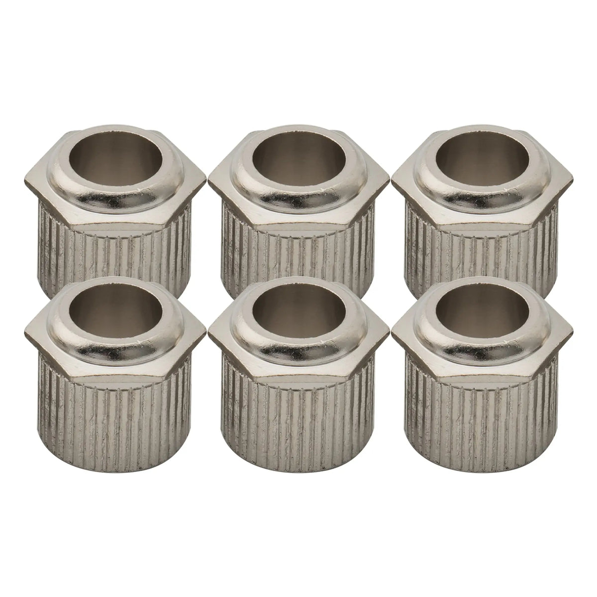 musiclily ultra solid brass 6mm to 10mm vintage to modern sized hex guitar tuner conversion bushings tuning pegs adapter ferrules mx3073 6p, nickel