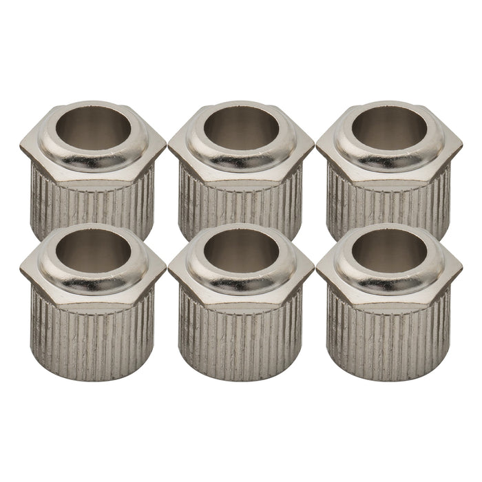 musiclily ultra solid brass 6mm to 10mm vintage to modern sized hex guitar tuner conversion bushings tuning pegs adapter ferrules mx3073 6p, nickel