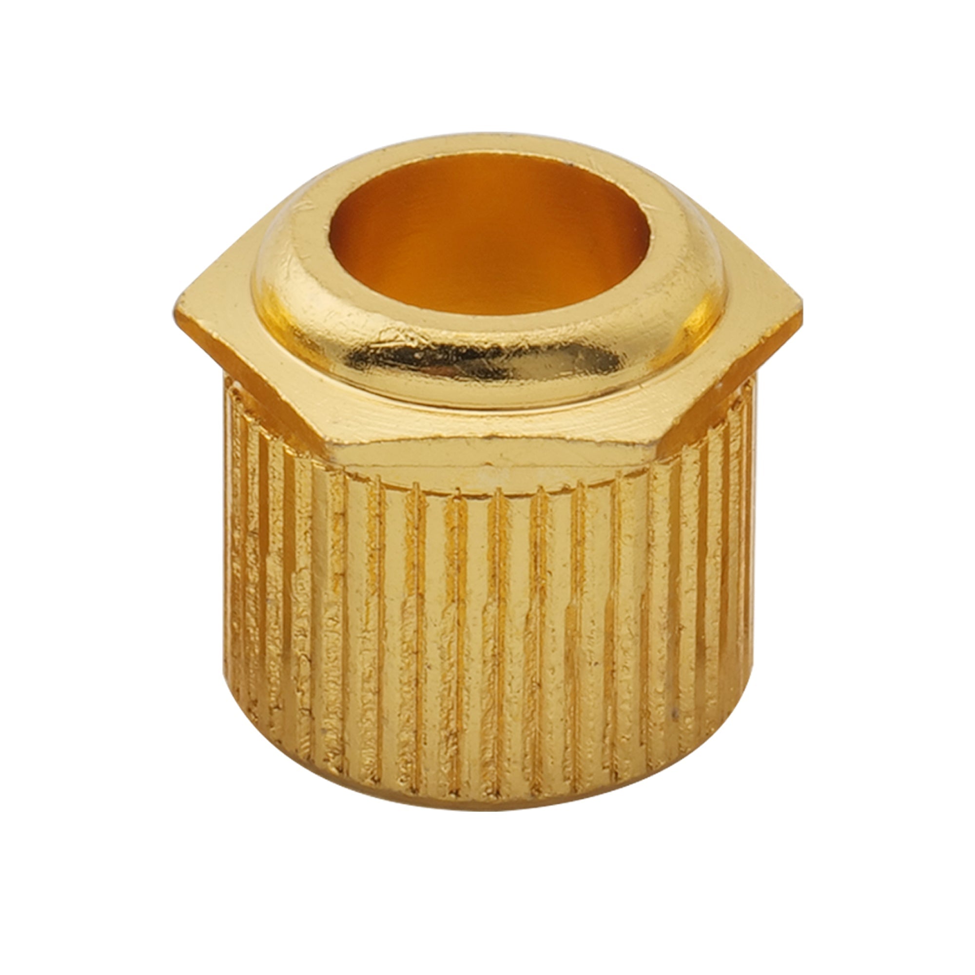 Musiclily Ultra Solid Brass - Casquillos de conversión para afinador de guitarra hexagonal de 1/4 de pulgada a 10 mm, tamaño vintage a moderno, clavijas de afinación, adaptadores de casquillos, juego de 6