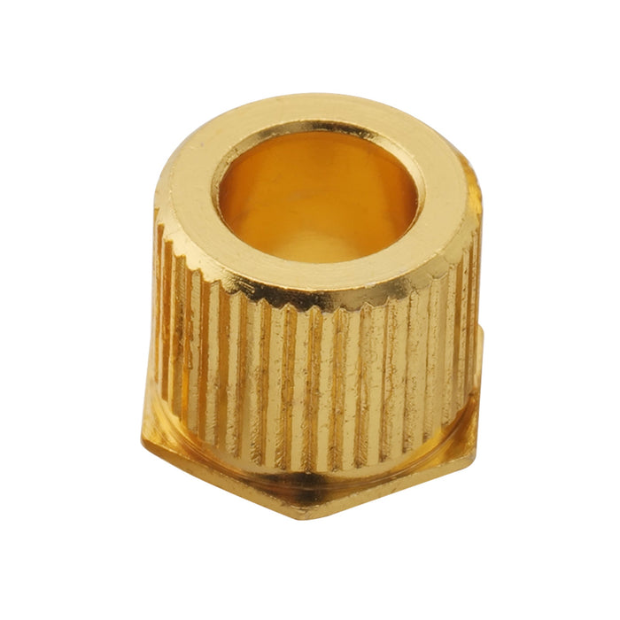 Musiclily Ultra 真鍮 1/4インチから10mmへ ヴィンテージ/モダン 六角頭ギターチューナーブッシュ コンバージョンペグブッシュ 変換アダプター フェルール ゴールド (6個セット)