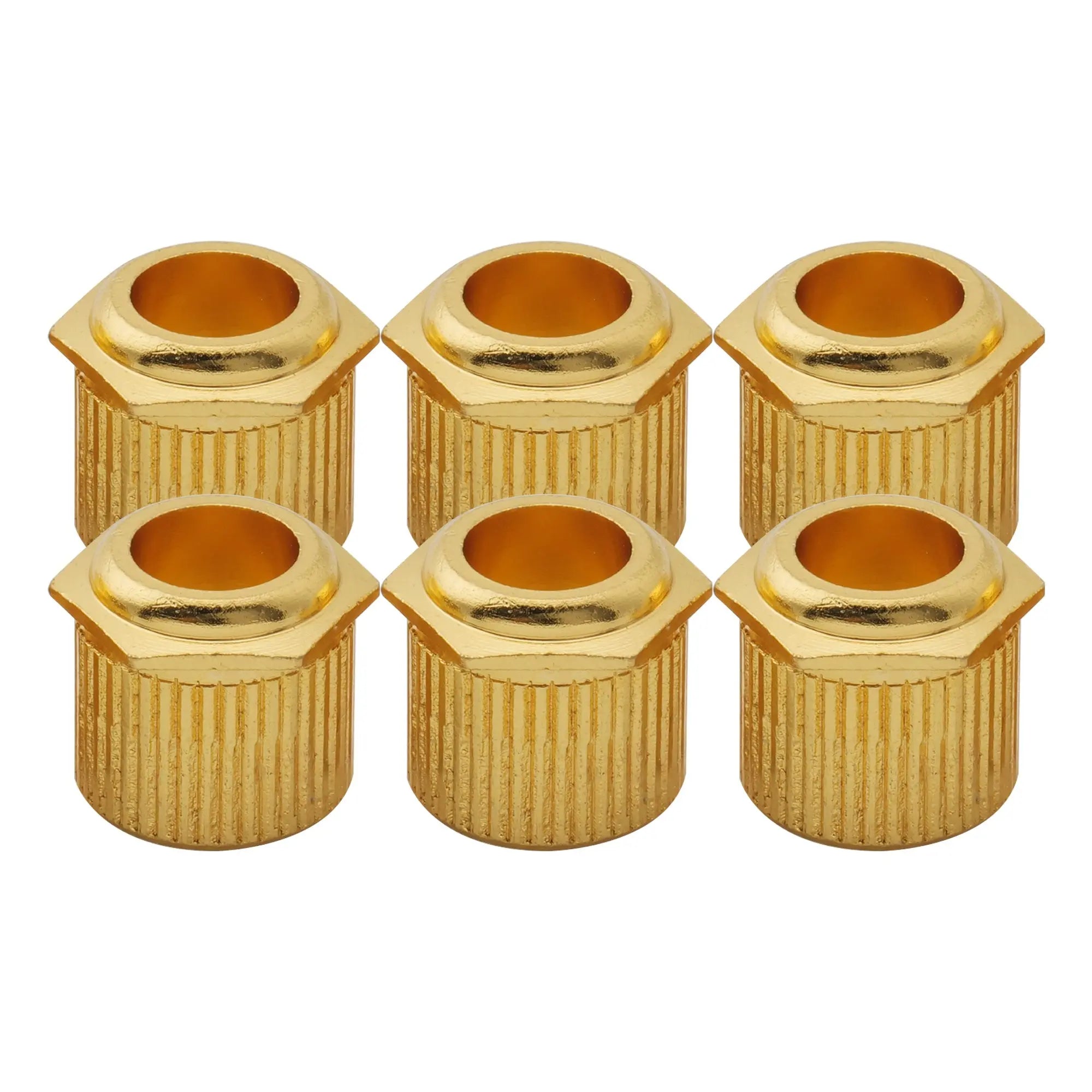 musiclily ultra solid brass 1 4 inch to 10mm vintage to modern sized hex guitar tuner conversion bushings tuning pegs adapter ferrules mx3074gd 6, gold