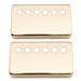 musiclily pro 49 2mm nickel silver alloy humbucker pickup covers set for american made electric guitar mx3076 2p, gold