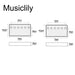 Dimensions of musiclily pro 50 52mm nickel silver alloy humbucker pickup covers set for imported electric guitar mx3077mx3078p
