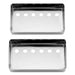 musiclily pro 50 52mm nickel silver alloy humbucker pickup covers set for imported electric guitar mx3077mx3078p, chrome