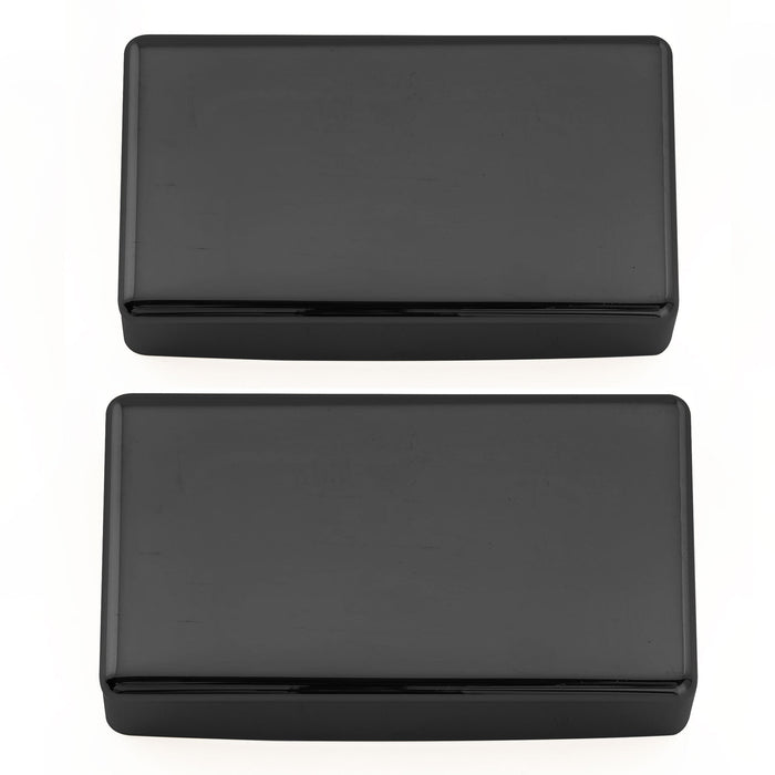 Musiclily Pro No-Hole Sealed Nickel Silver Alloy Humbucker Pickup Cover for Electric Guitar, Black