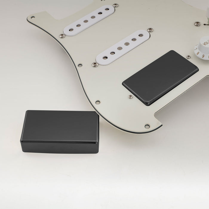 Musiclily Pro No-Hole Sealed Nickel Silver Alloy Humbucker Pickup Cover for Electric Guitar, Black