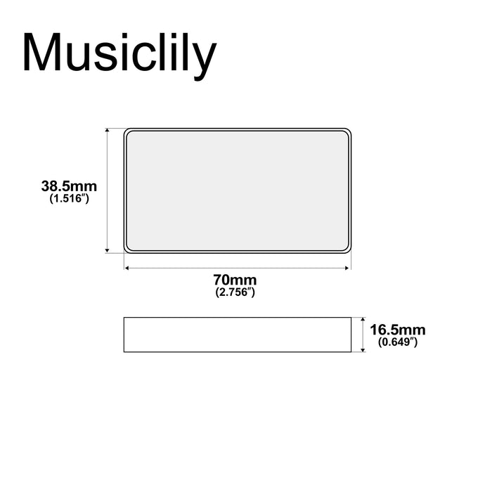 Musiclily Pro No-Hole Sealed Nickel Silver Alloy Humbucker Pickup Covers for Electric Guitar (Set of 2)