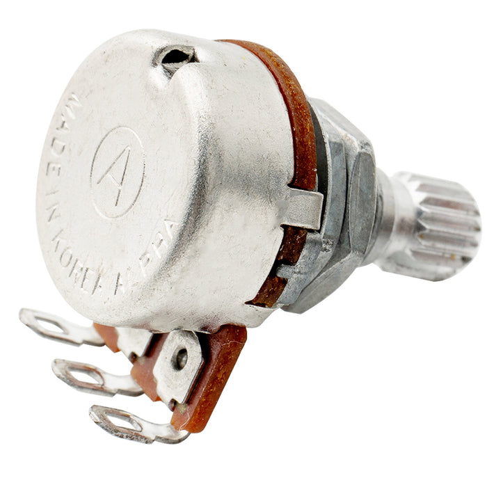 Alpha A250K Mini Pots Metric Split Short Shaft 6.5mm Audio Taper Potentiometers for Electric Guitar Bass (Set of 4)