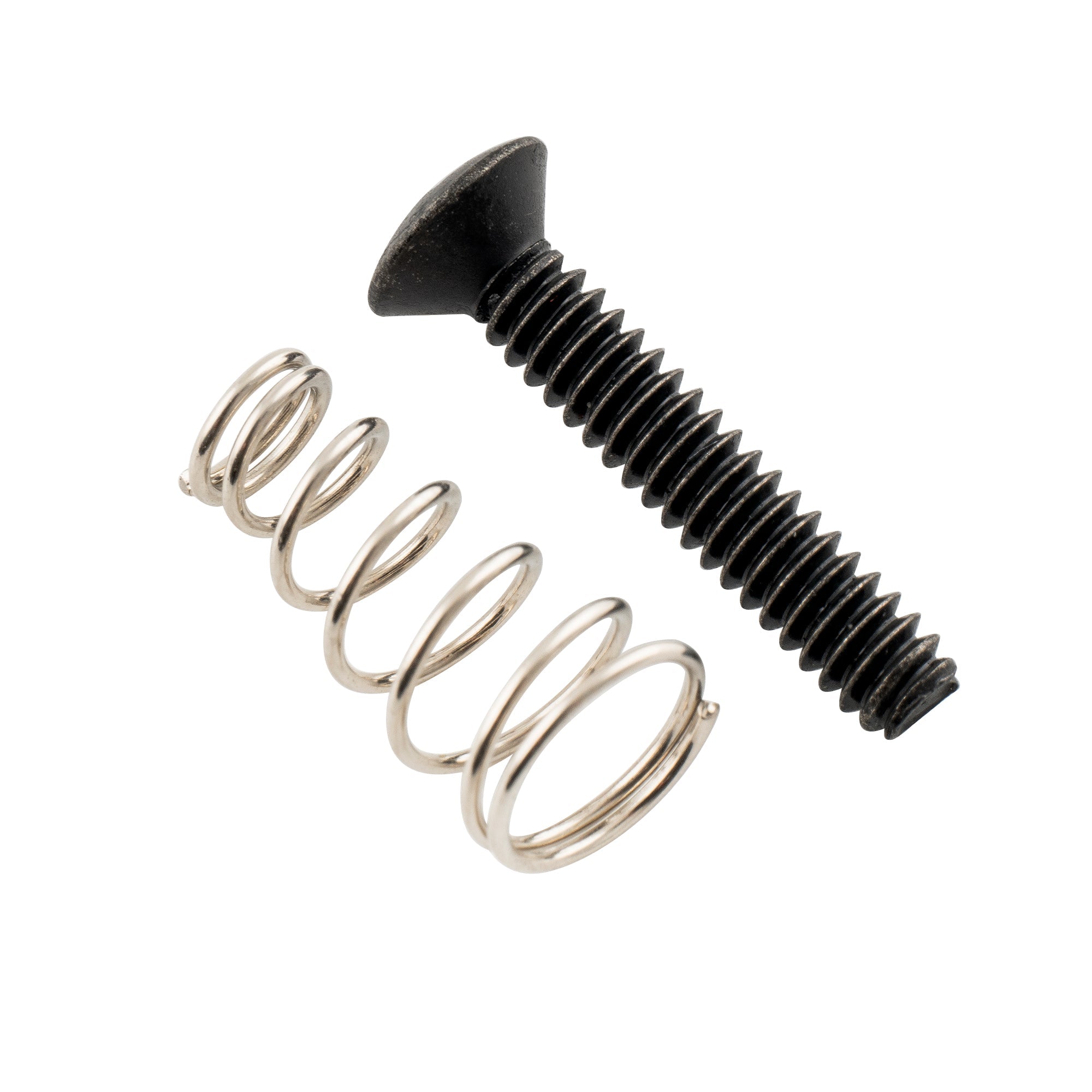 Musiclily Ultra UNC#6-32X3/4 pulgadas - Juego de tornillos y resortes de montaje para pastillas de bobina simple de acero inoxidable para guitarra eléctrica Fender Strat estilo EE. UU./México (6 unidades)