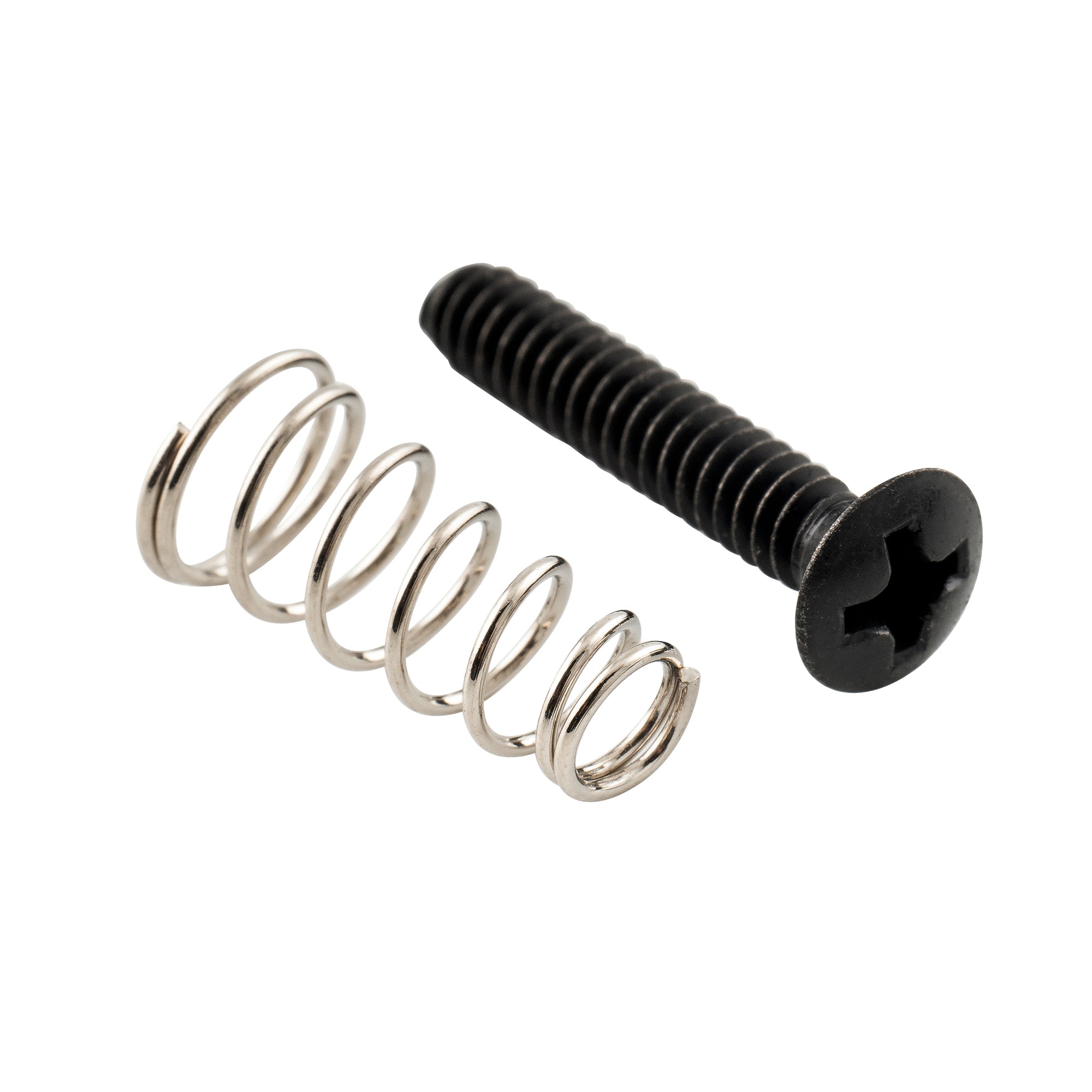 Musiclily Ultra UNC#6-32X3/4 pulgadas - Juego de tornillos y resortes de montaje para pastillas de bobina simple de acero inoxidable para guitarra eléctrica Fender Strat estilo EE. UU./México (6 unidades)