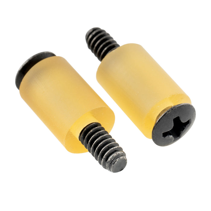 Musiclily Ultra UNC#6-32X3/4 Zoll Edelstahl-Single-Coil-Tonabnehmer-Befestigungsschrauben und Gummischlauch-Set für USA/Mexiko Fender Strat Style E-Gitarre, 6er-Set