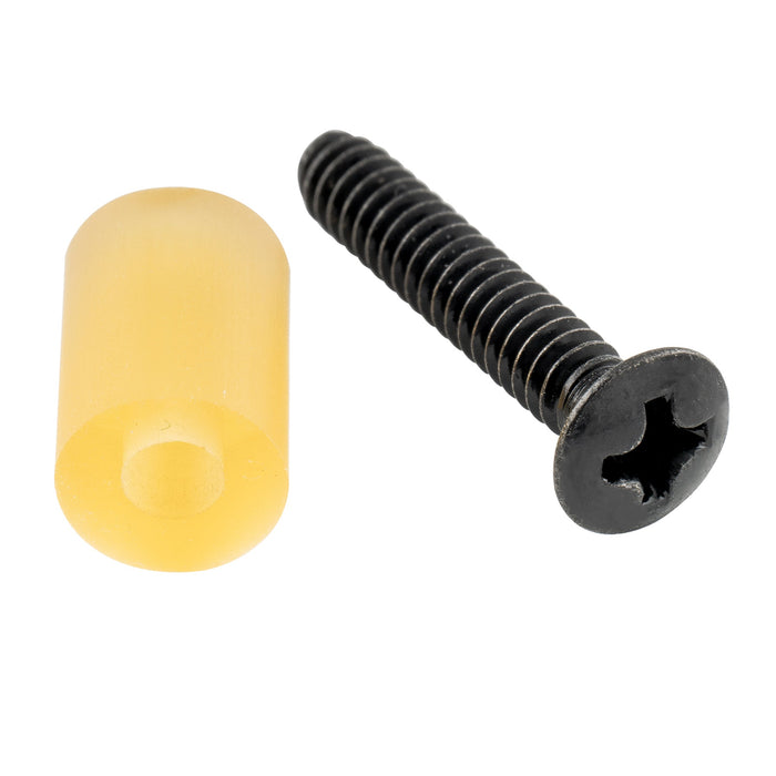 Musiclily Ultra UNC#6-32X3/4 Zoll Edelstahl-Single-Coil-Tonabnehmer-Befestigungsschrauben und Gummischlauch-Set für USA/Mexiko Fender Strat Style E-Gitarre, 6er-Set