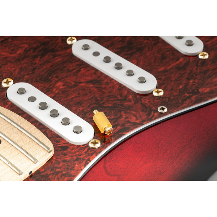 Musiclily Ultra UNC#6-32X3/4インチステンレス鋼製シングルコイルピックアップ取り付けネジとゴムチューブセット（アメリカ/メキシコ製フェンダーストラトスタイルエレクトリックギター用）、2セット