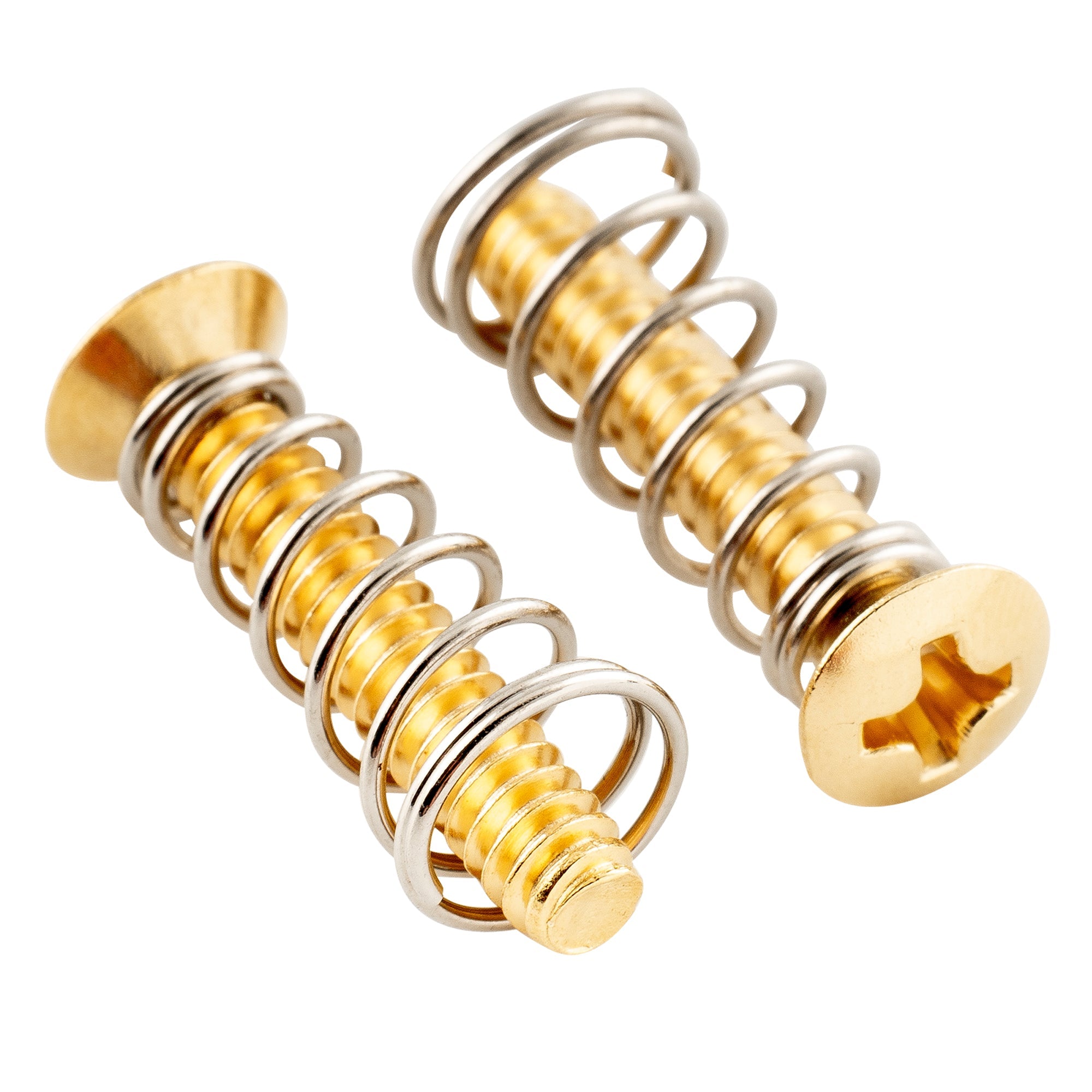 Musiclily Ultra UNC#6-32X3/4 pulgadas - Juego de tornillos y resortes de montaje para pastillas de bobina simple de acero inoxidable para guitarra eléctrica Fender Strat estilo EE. UU./México (6 unidades)