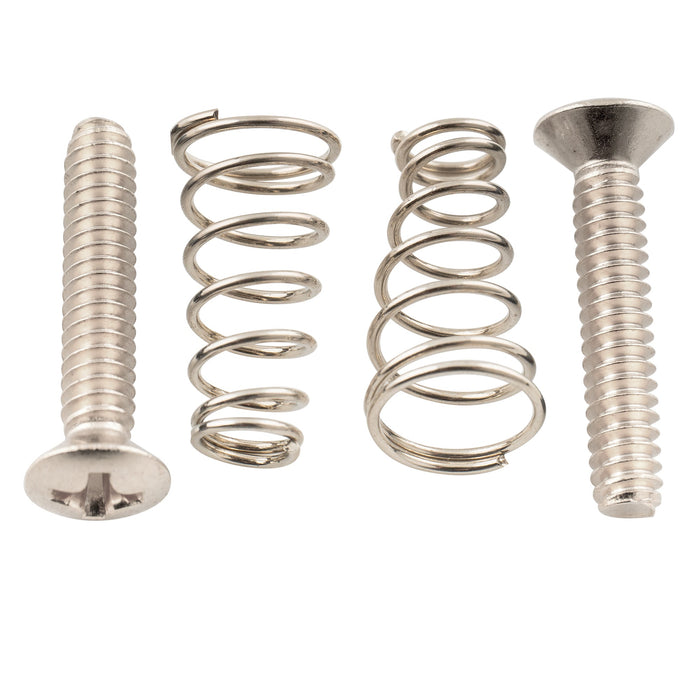 Musiclily Ultra UNC#6-32X3/4 Zoll Edelstahl-Single-Coil-Tonabnehmer-Befestigungsschrauben und Federn-Set für USA/Mexiko Fender Strat Style E-Gitarre, 2er-Set