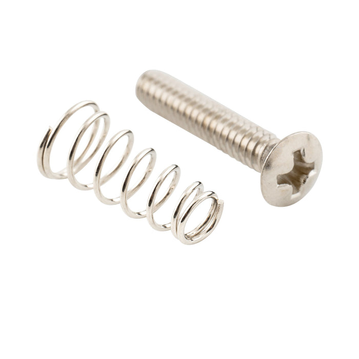 Musiclily Ultra UNC#6-32X3/4 Zoll Edelstahl-Single-Coil-Tonabnehmer-Befestigungsschrauben und Federn-Set für USA/Mexiko Fender Strat Style E-Gitarre, 2er-Set