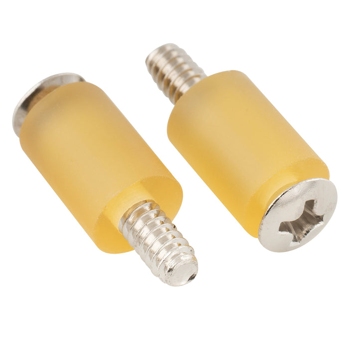 Musiclily Ultra UNC#6-32X3/4 Zoll Edelstahl-Single-Coil-Tonabnehmer-Befestigungsschrauben und Gummischlauch-Set für USA/Mexiko Fender Strat Style E-Gitarre, 6er-Set