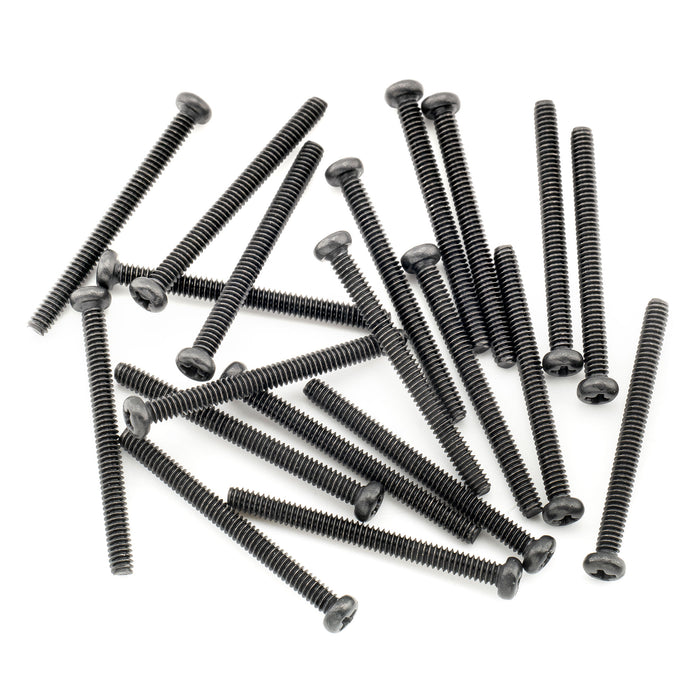 musiclily ultra unc 3 48x1 1 inch stainless steel humbucker pickup mounting screws for american made electric guitar mx3088 20p, black