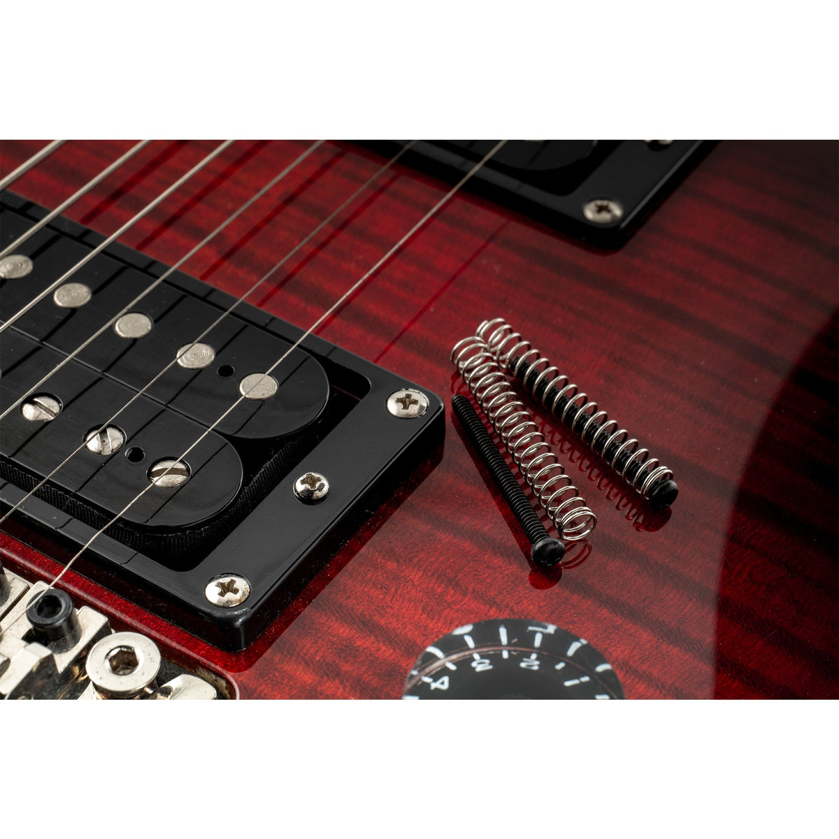Musiclily Ultra UNC#3-48X1.1 pulgadas - Juego de tornillos y resortes de montaje para pastillas humbucker de acero inoxidable para guitarra eléctrica estadounidense (2 unidades)