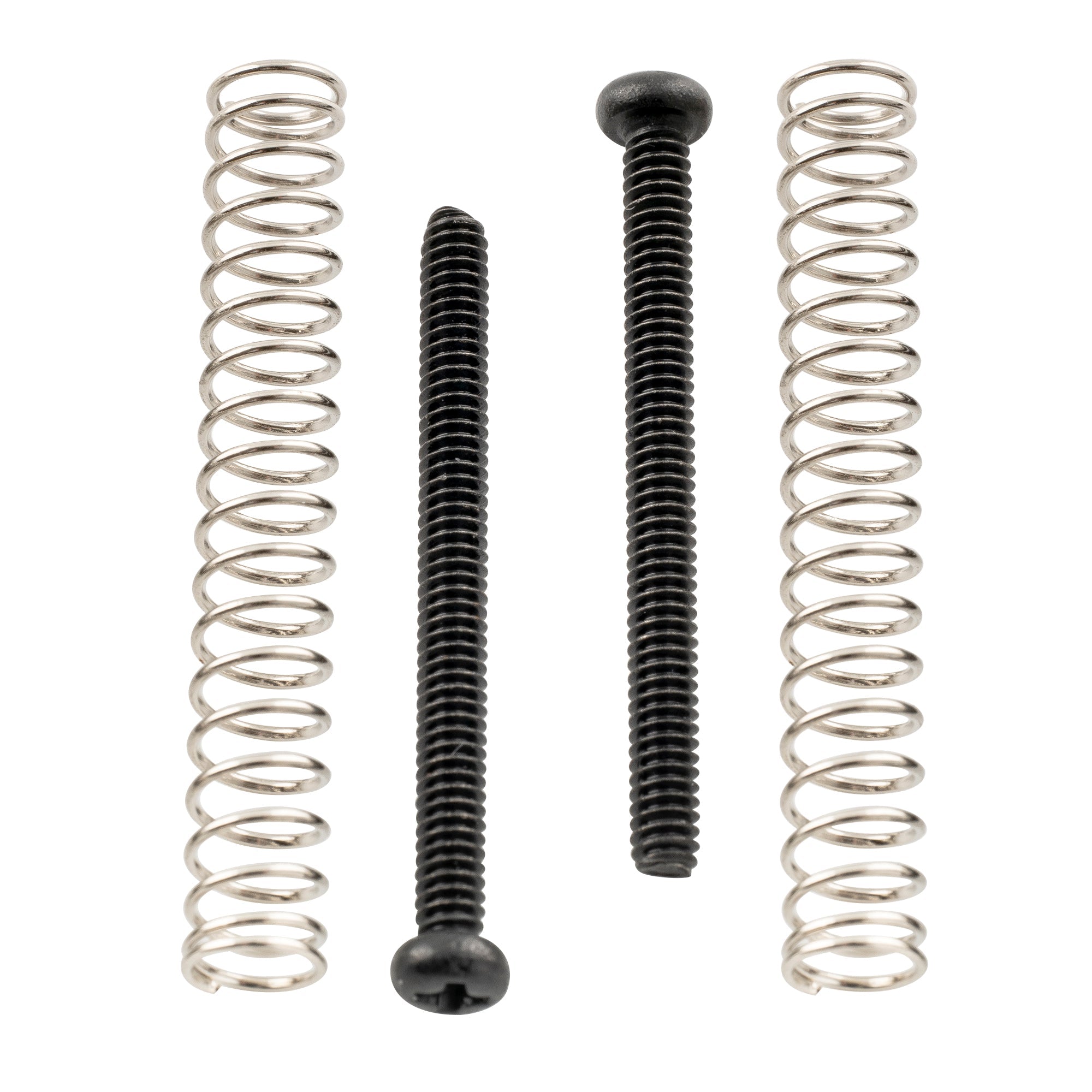 Musiclily Ultra UNC#3-48X1.1 pulgadas - Juego de tornillos y resortes de montaje para pastillas humbucker de acero inoxidable para guitarra eléctrica estadounidense (2 unidades)