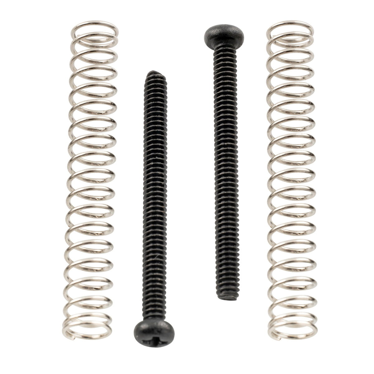 Musiclily Ultra UNC#3-48X1.1 pulgadas - Juego de tornillos y resortes de montaje para pastillas humbucker de acero inoxidable para guitarra eléctrica estadounidense (2 unidades)