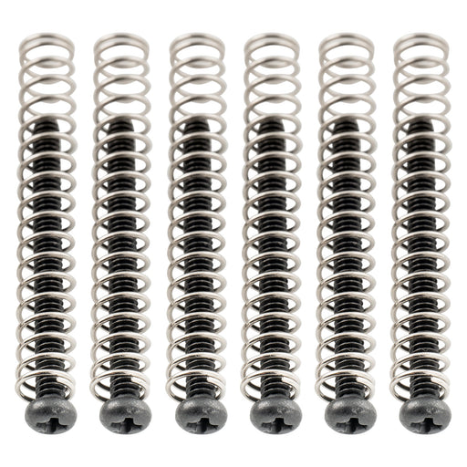 musiclily ultra unc 3 48 1 1 inch stainless steel humbucker pickup mounting screws and springs set for american made electric guitar mx3088 6m562 6p, black