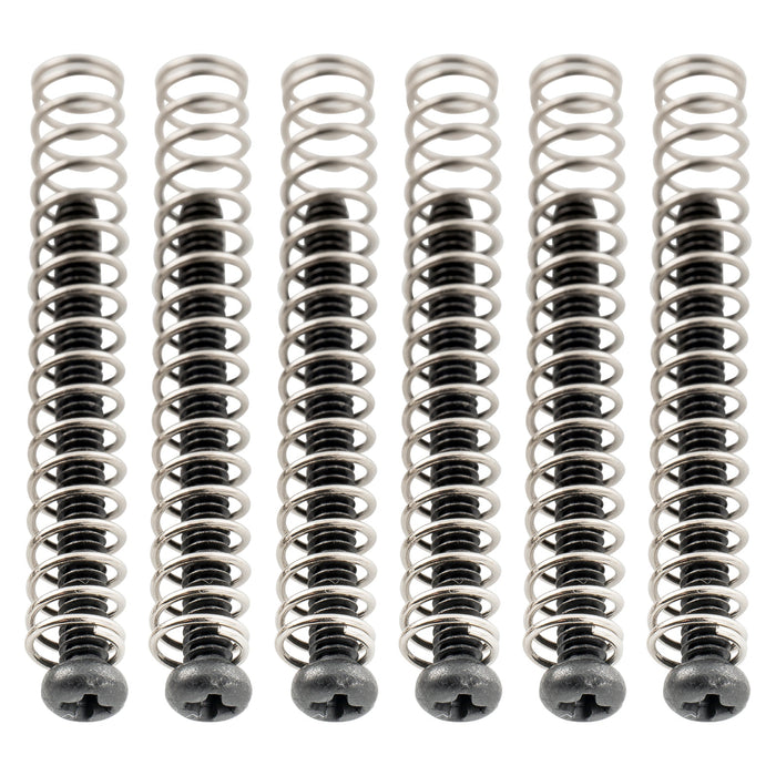musiclily ultra unc 3 48 1 1 inch stainless steel humbucker pickup mounting screws and springs set for american made electric guitar mx3088 6m562 6p, black