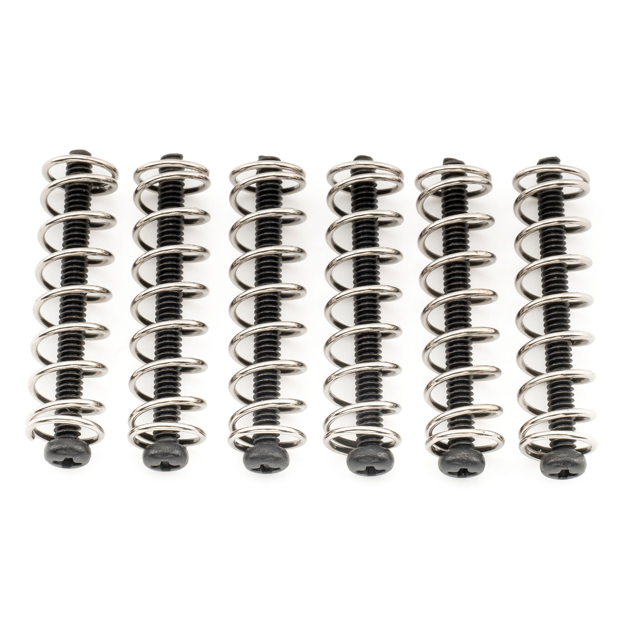 musiclily ultra unc 3 48x1 1 inch stainless steel humbucker pickup mounting screws and steel springs set for american made electric guitar mx3088 6mx3455 6p, black