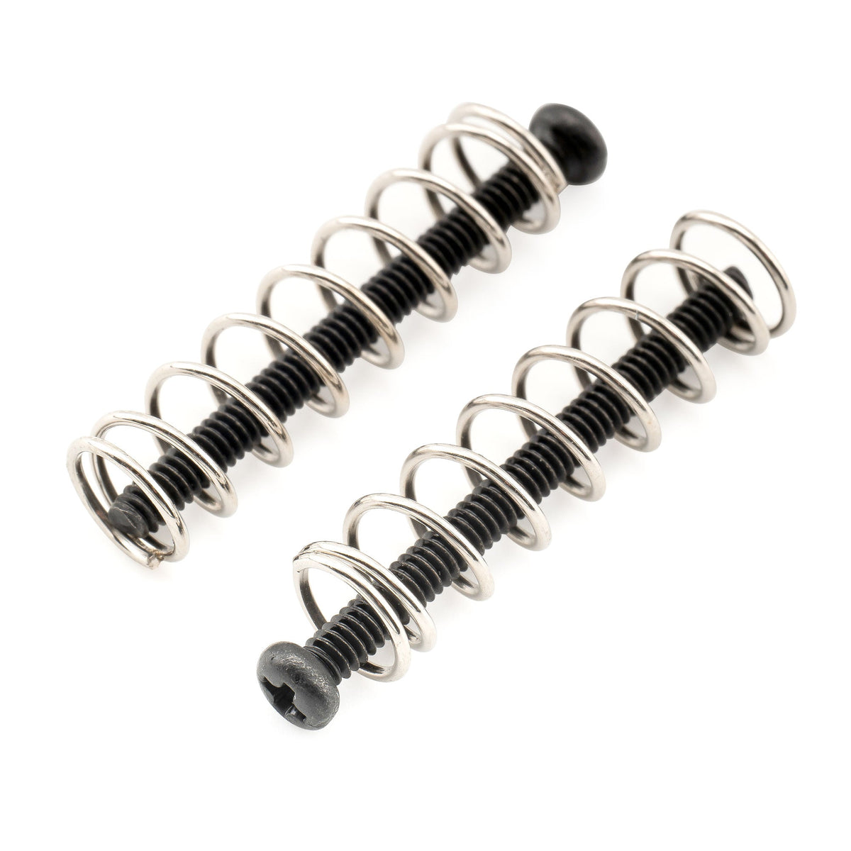Musiclily Ultra UNC#3-48X1.1 pulgadas - Juego de 6 tornillos de montaje y resortes de acero para pastillas humbucker de acero inoxidable para guitarra eléctrica estadounidense