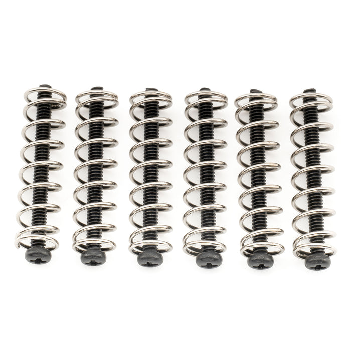 musiclily ultra unc 3 48x1 1 inch stainless steel humbucker pickup mounting screws and steel springs set for american made electric guitar mx3088 6mx3455 6p, black