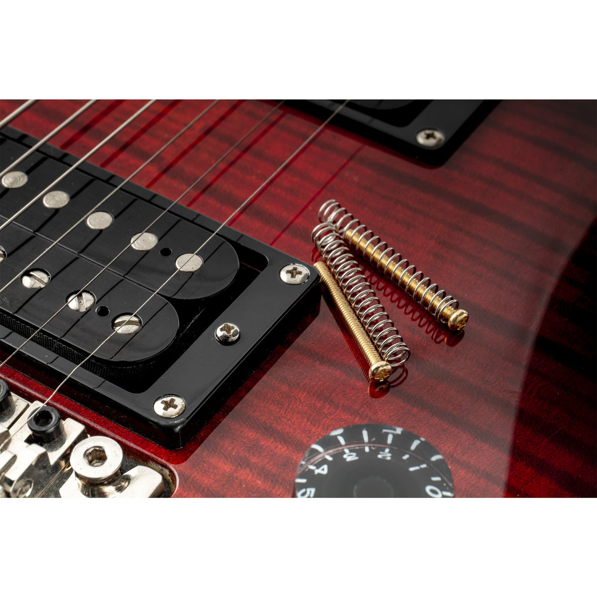Musiclily Ultra UNC#3-48X1.1 pulgadas - Juego de tornillos y resortes de montaje para pastillas humbucker de acero inoxidable para guitarra eléctrica estadounidense (2 unidades)