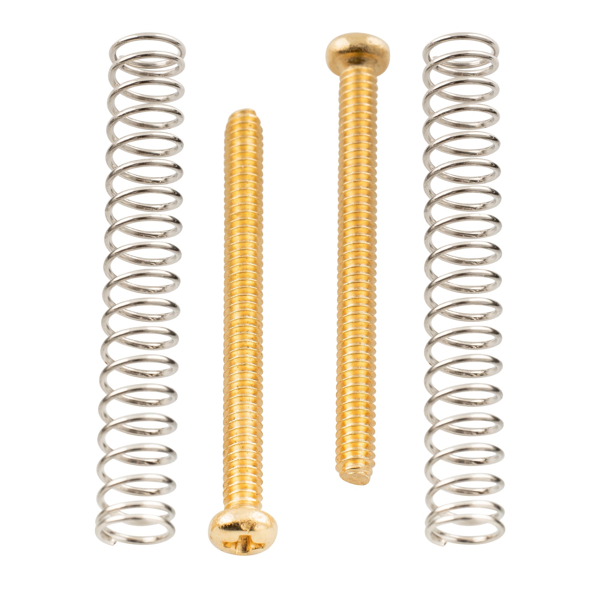 Musiclily Ultra UNC#3-48X1.1 pulgadas - Juego de tornillos y resortes de montaje para pastillas humbucker de acero inoxidable para guitarra eléctrica estadounidense (2 unidades)