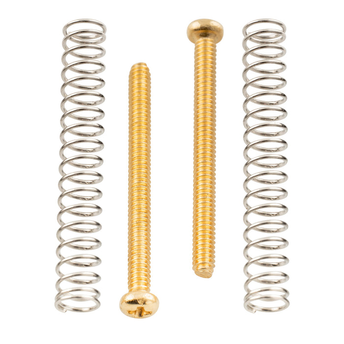 Parafusos e molas de montagem de captador Humbucker Musiclily Ultra UNC#3-48X1,1 polegada em aço inoxidável para guitarra elétrica americana feita, conjunto de 2