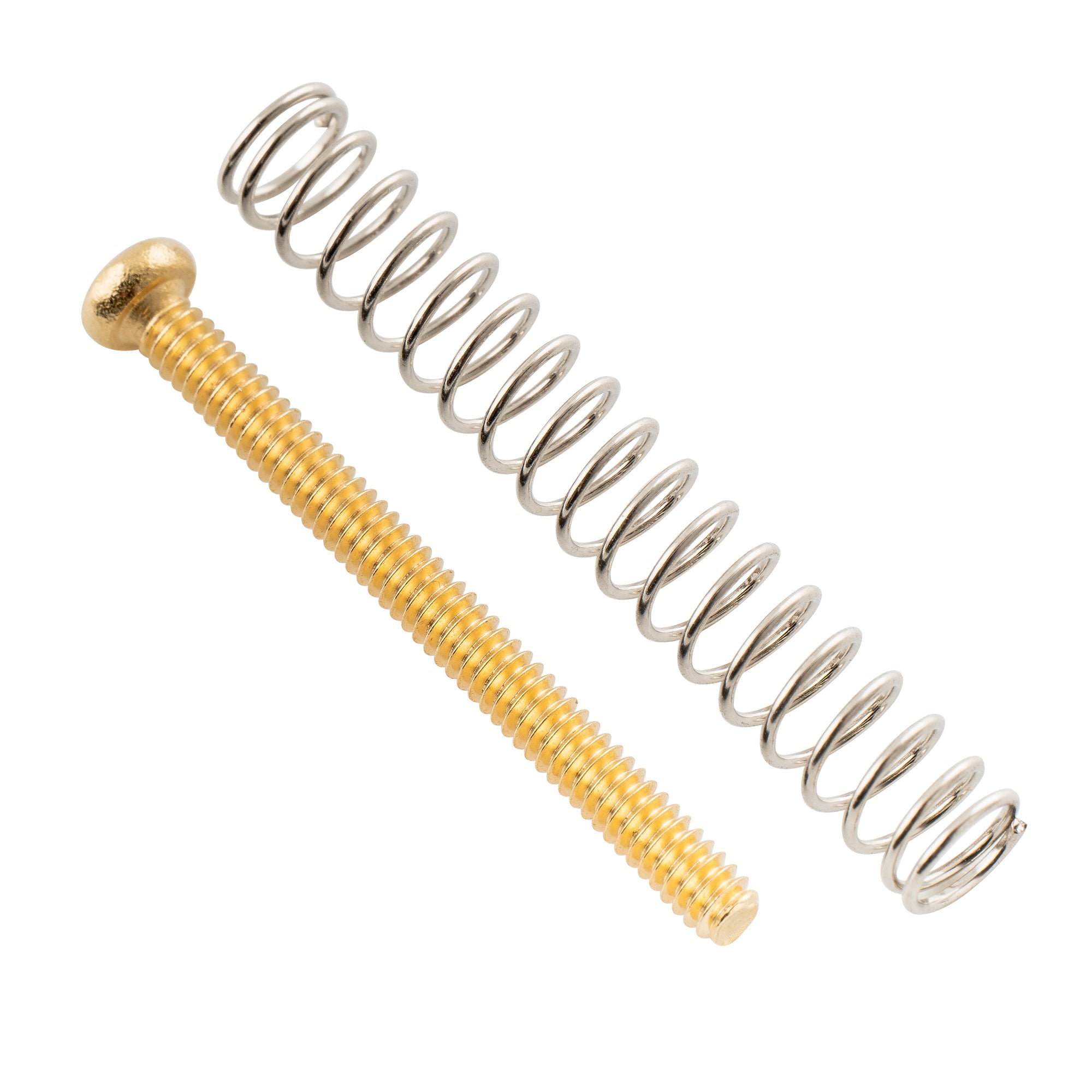 Musiclily Ultra UNC#3-48X1.1 pulgadas - Juego de tornillos y resortes de montaje para pastillas humbucker de acero inoxidable para guitarra eléctrica estadounidense (2 unidades)