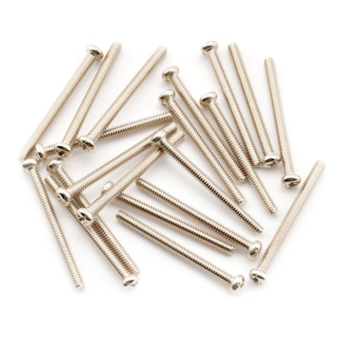 musiclily ultra unc 3 48x1 1 inch stainless steel humbucker pickup mounting screws for american made electric guitar mx3088 20p, nickel