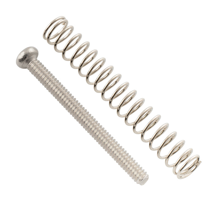 Parafusos e molas de montagem de captador Humbucker Musiclily Ultra UNC#3-48X1,1 polegada em aço inoxidável para guitarra elétrica americana feita, conjunto de 6