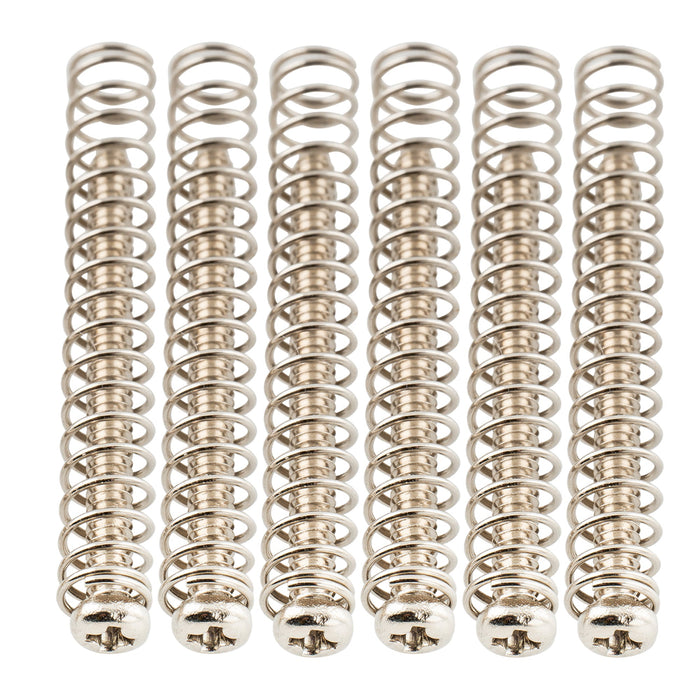 musiclily ultra unc 3 48 1 1 inch stainless steel humbucker pickup mounting screws and springs set for american made electric guitar mx3088 6m562 6p, nickel