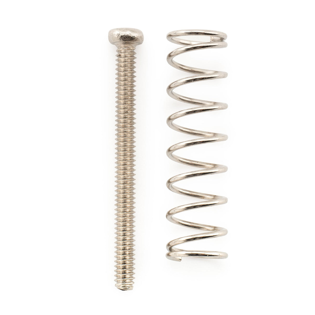 Musiclily Ultra UNC#3-48X1.1 pulgadas - Juego de 6 tornillos de montaje y resortes de acero para pastillas humbucker de acero inoxidable para guitarra eléctrica estadounidense