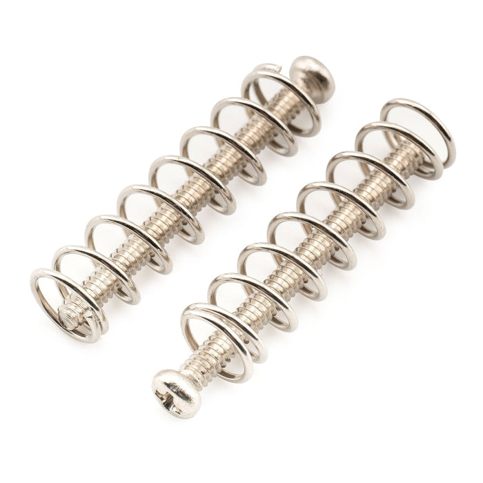 Musiclily Ultra UNC#3-48X1.1 Inch Stainless Steel Humbucker Pickup Mounting Screws and Steel Springs Set for American Made Electric Guitar, Set of 6