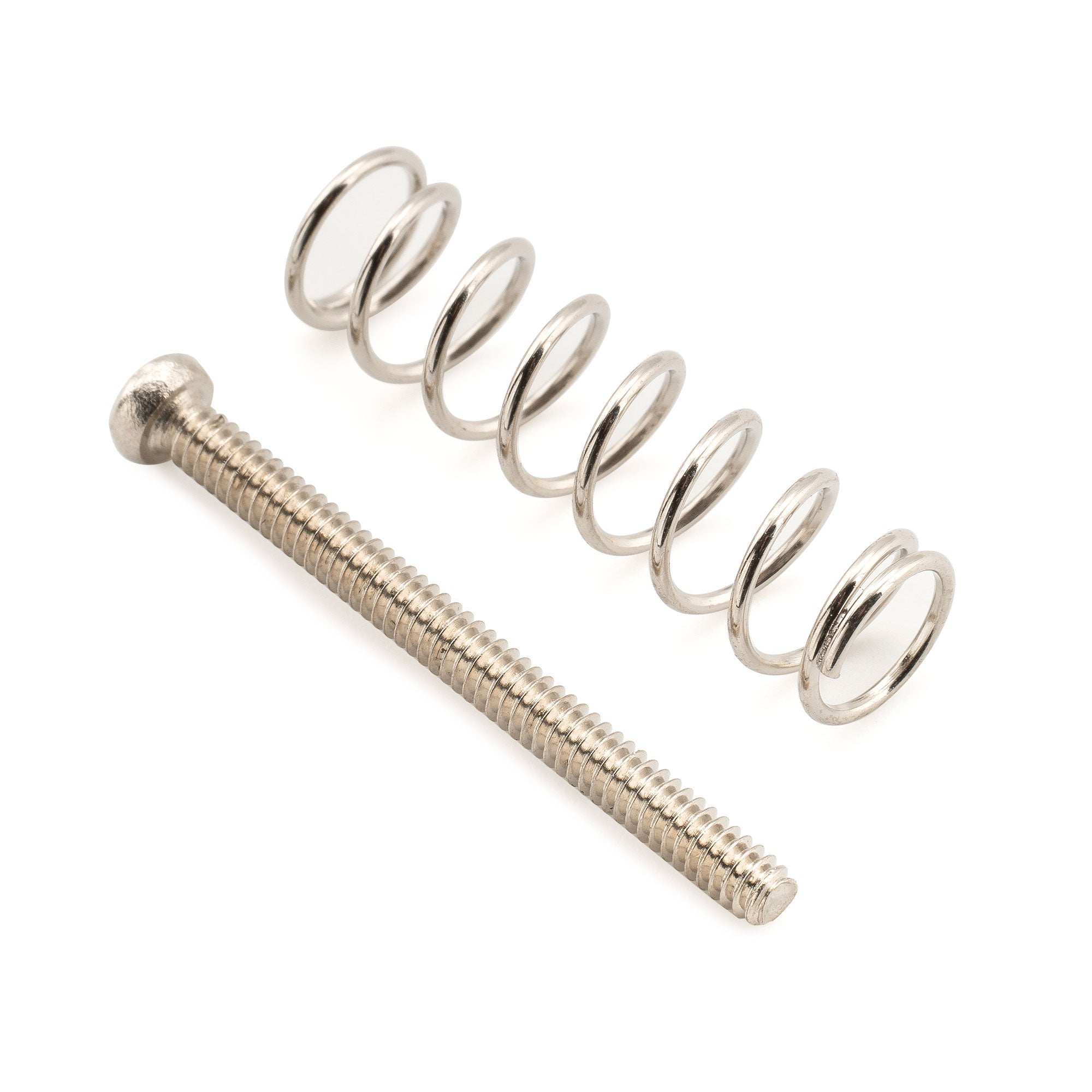 Musiclily Ultra UNC#3-48X1.1 pulgadas - Juego de 6 tornillos de montaje y resortes de acero para pastillas humbucker de acero inoxidable para guitarra eléctrica estadounidense