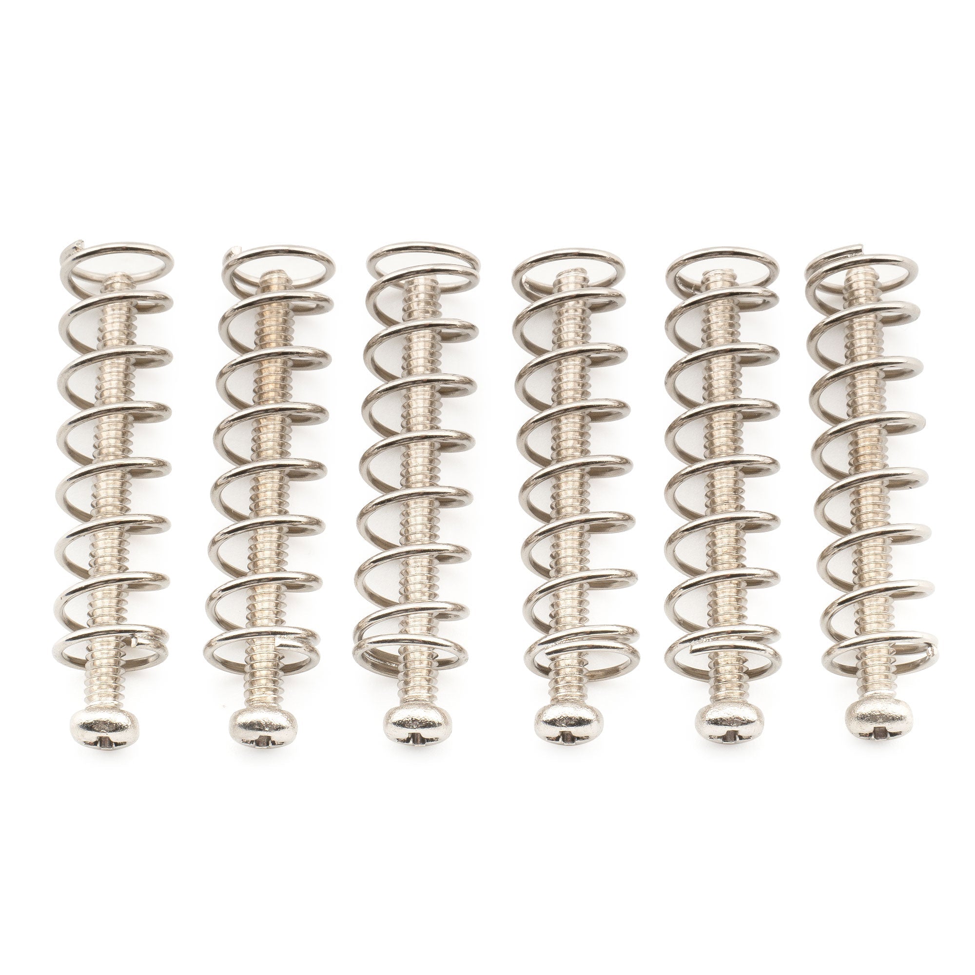musiclily ultra unc 3 48x1 1 inch stainless steel humbucker pickup mounting screws and steel springs set for american made electric guitar mx3088 6mx3455 6p, nickel