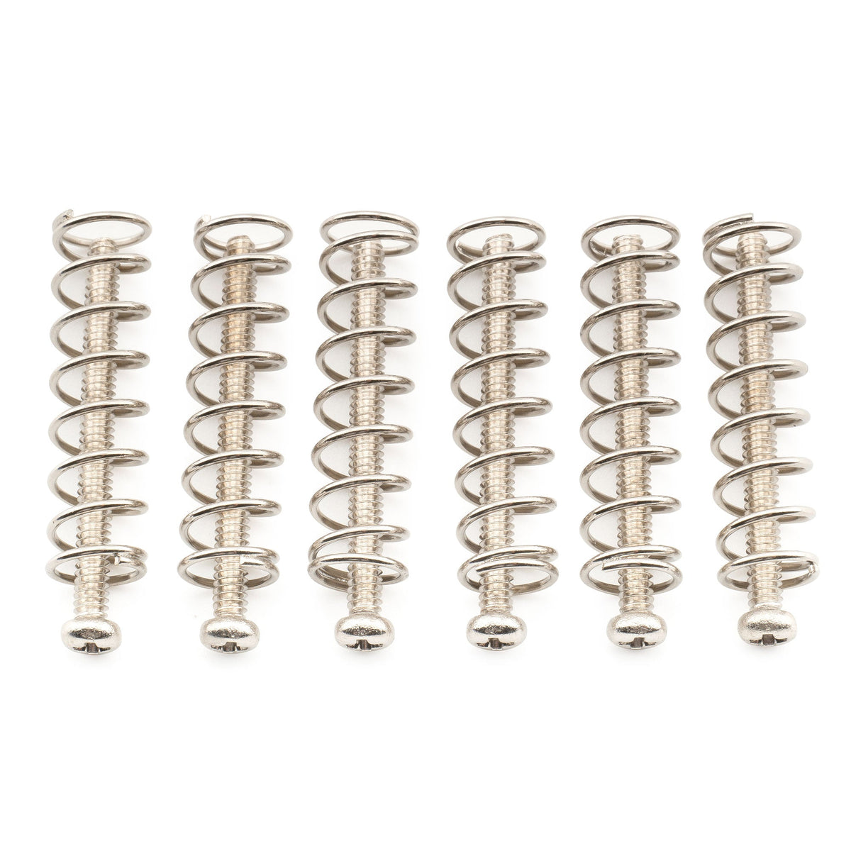 musiclily ultra unc 3 48x1 1 inch stainless steel humbucker pickup mounting screws and steel springs set for american made electric guitar mx3088 6mx3455 6p, nickel