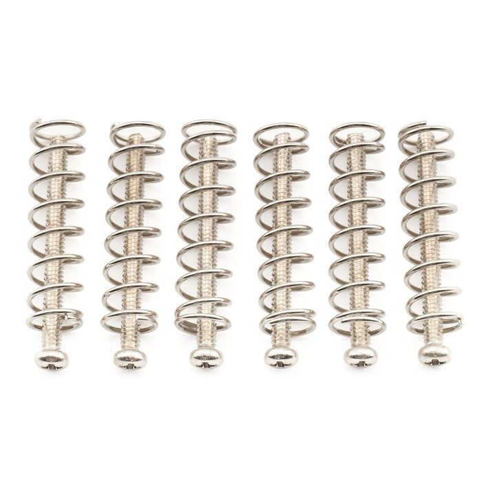 musiclily ultra unc 3 48x1 1 inch stainless steel humbucker pickup mounting screws and steel springs set for american made electric guitar mx3088 6mx3455 6p, nickel